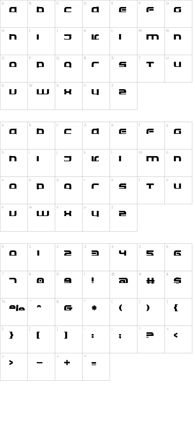 Eclipser character map