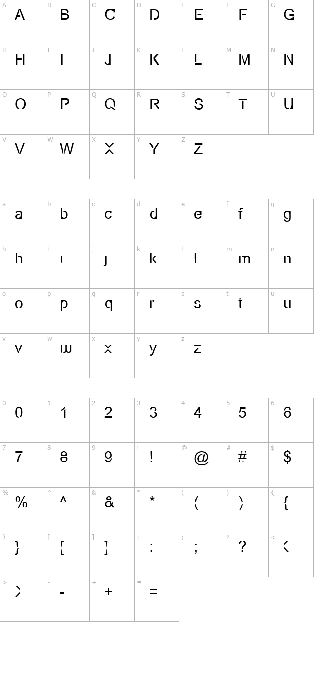 Eco-Files character map