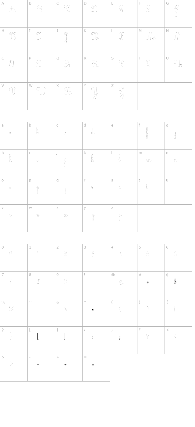 ecolier-pointill-s character map