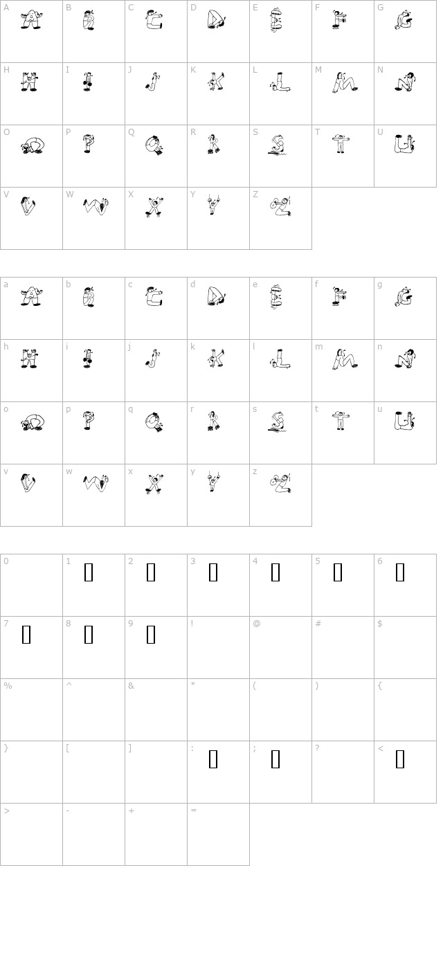 edb-sweatin-it character map