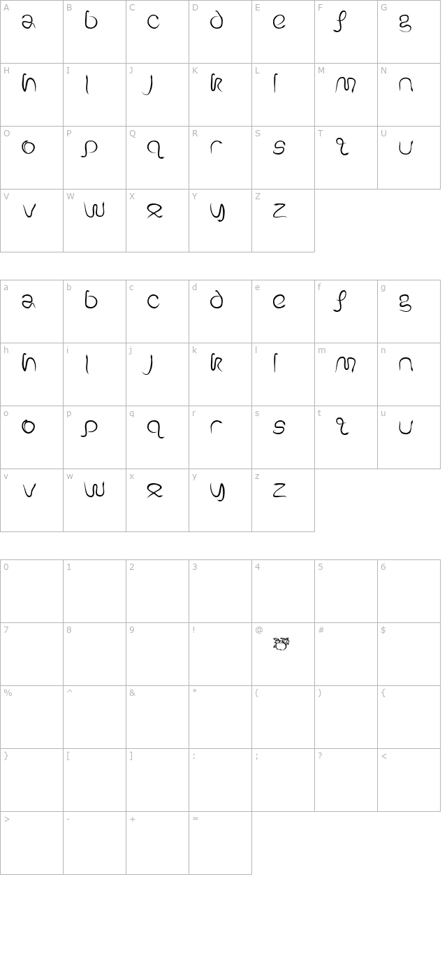 EdenDisplay character map