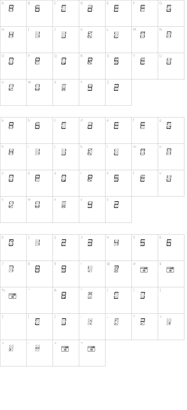 eDisplay Demo character map