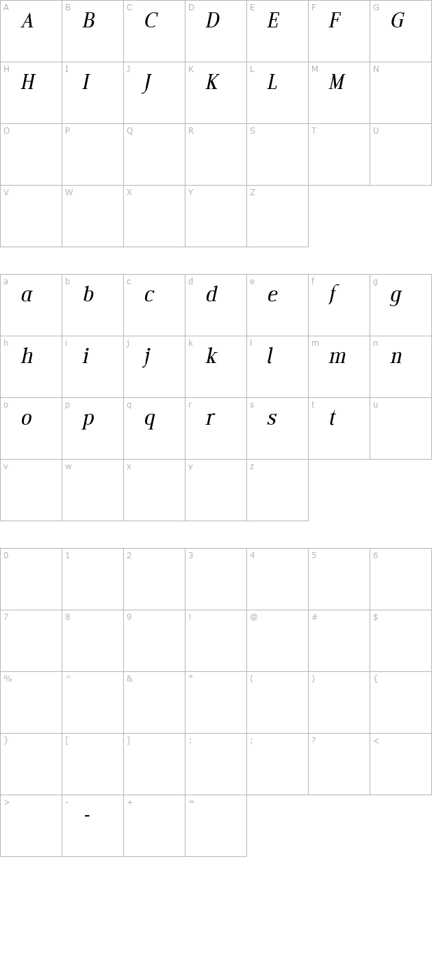 edito-beitalic-pdf character map