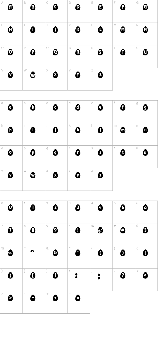 eggsblack-becker character map