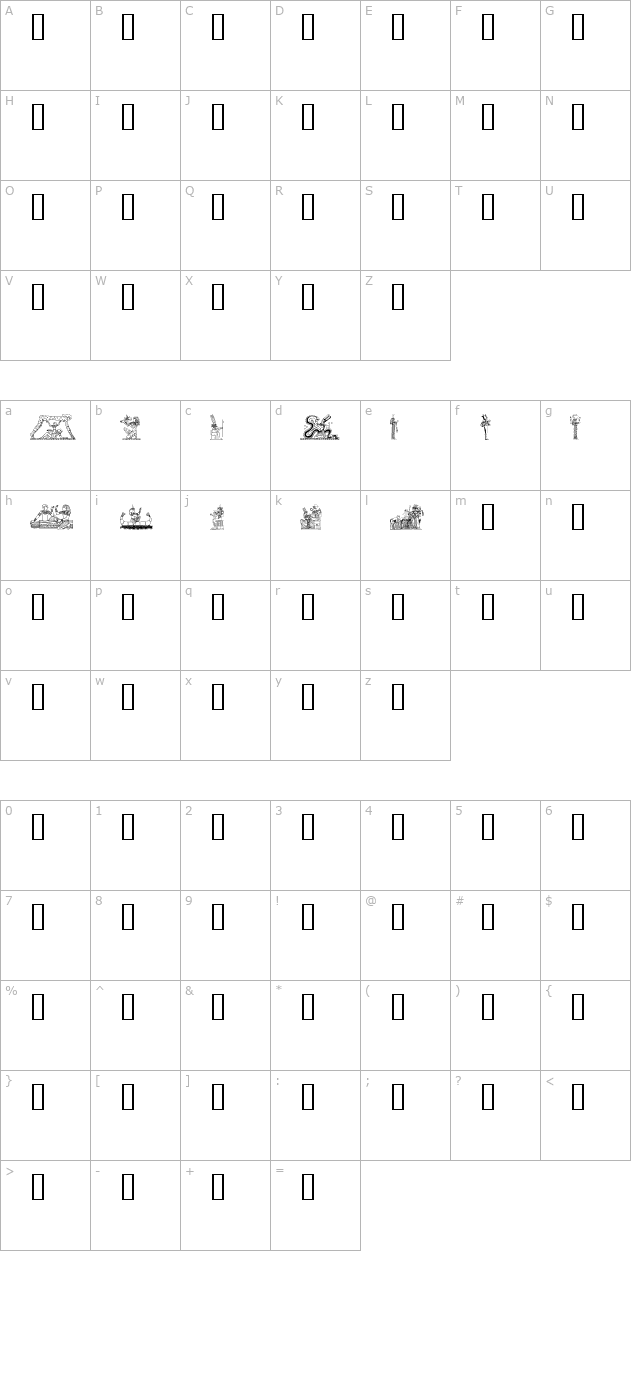 egypt character map