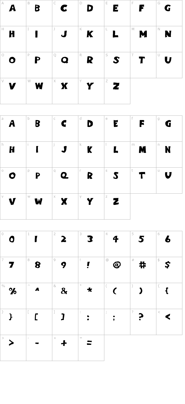 eighty-percent-caps character map