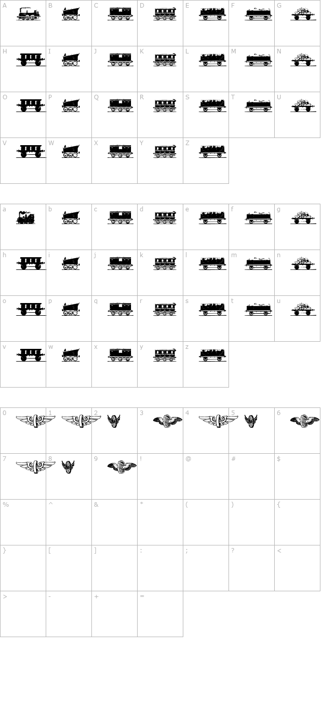 eisenbahn character map