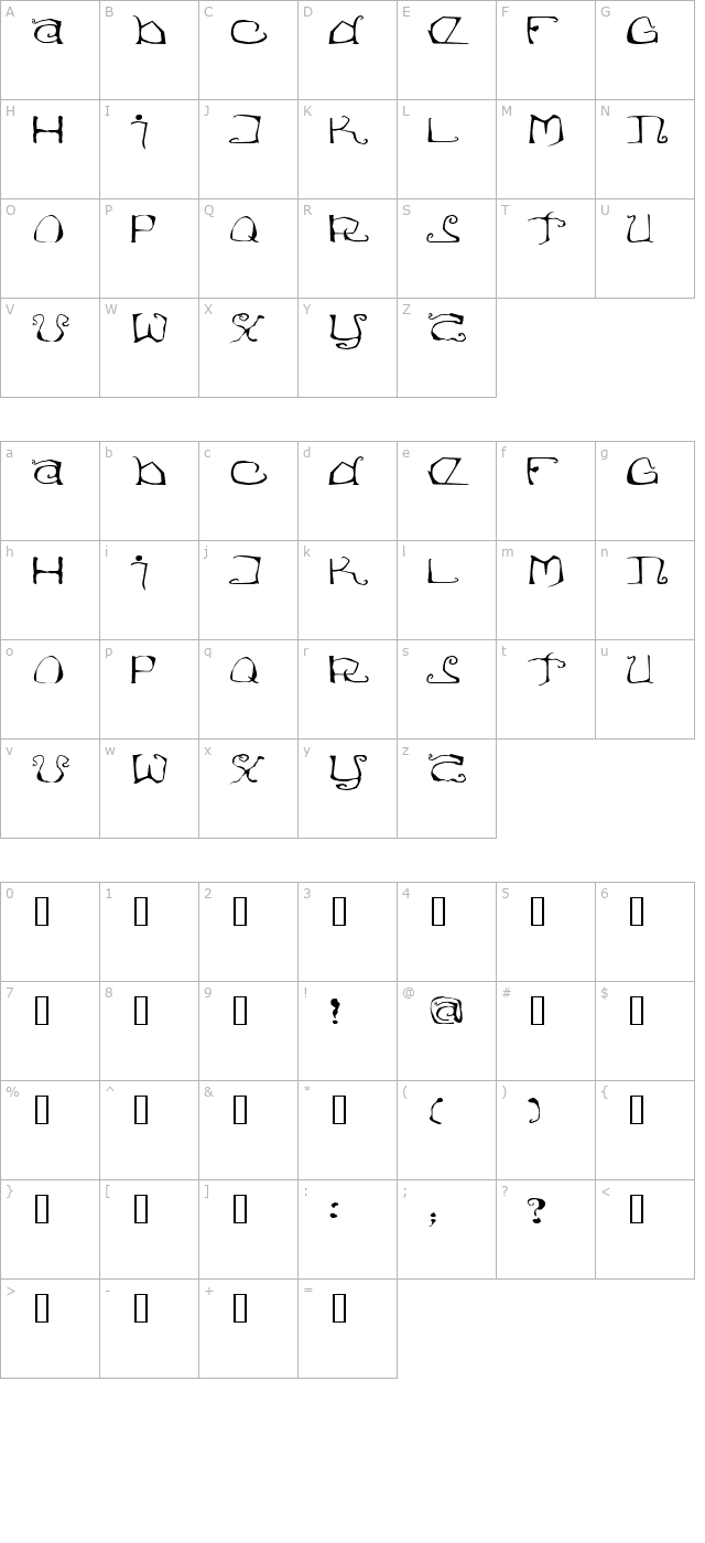 Eisregen character map