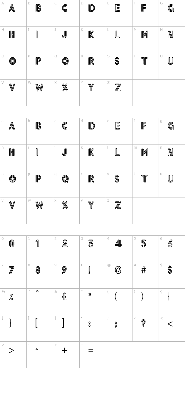 Eklektic-Normal Th character map