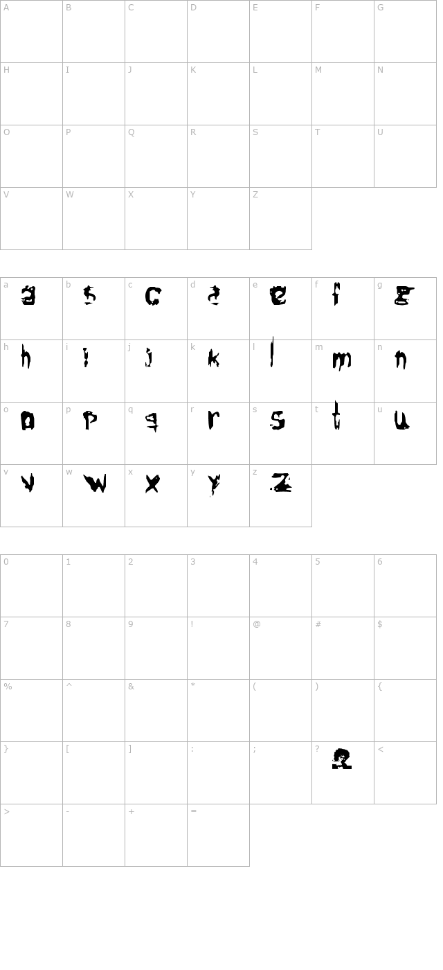 Electric Chair character map