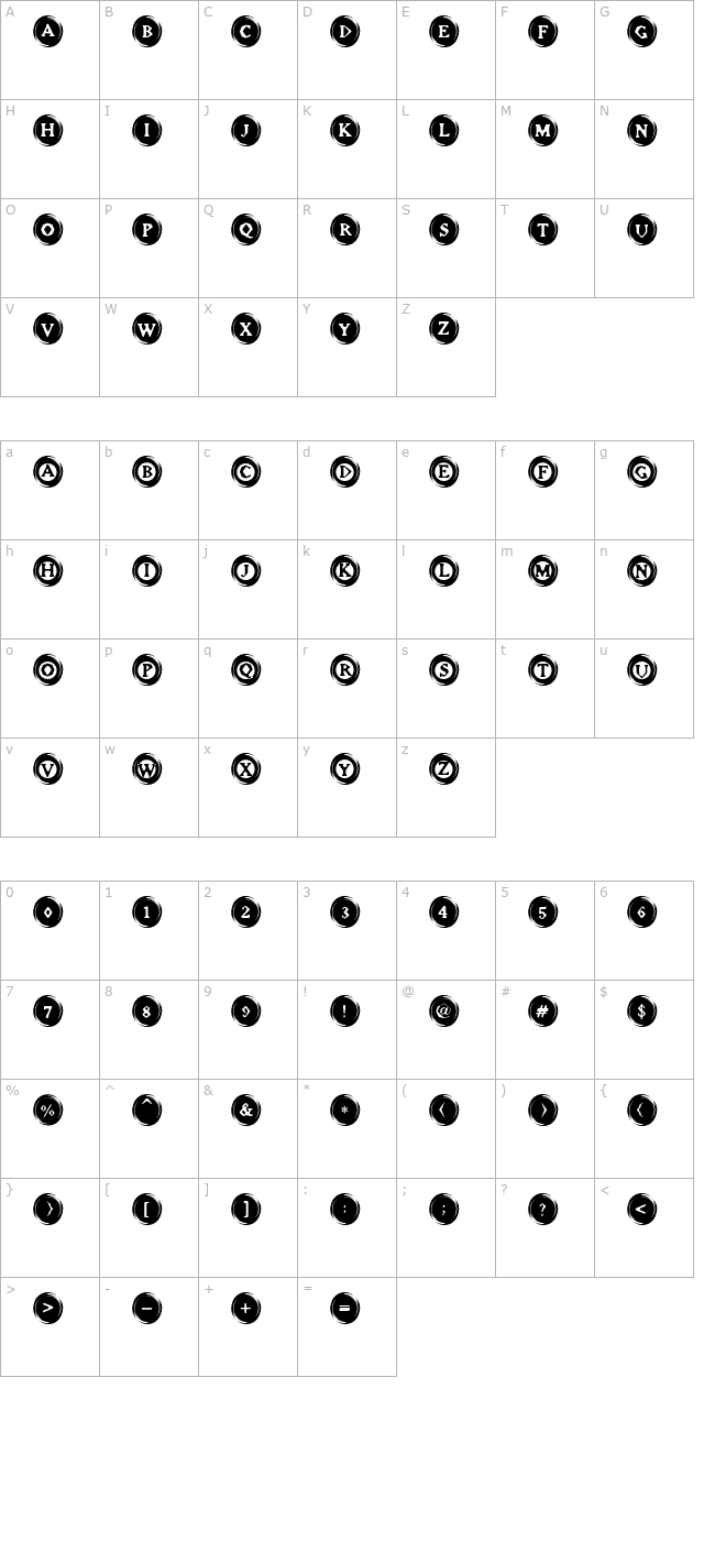 Elevator Buttons character map