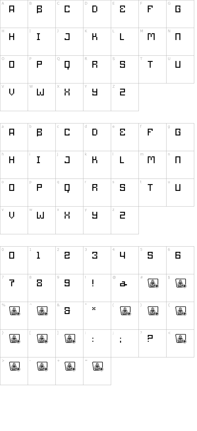 ElGoodo character map