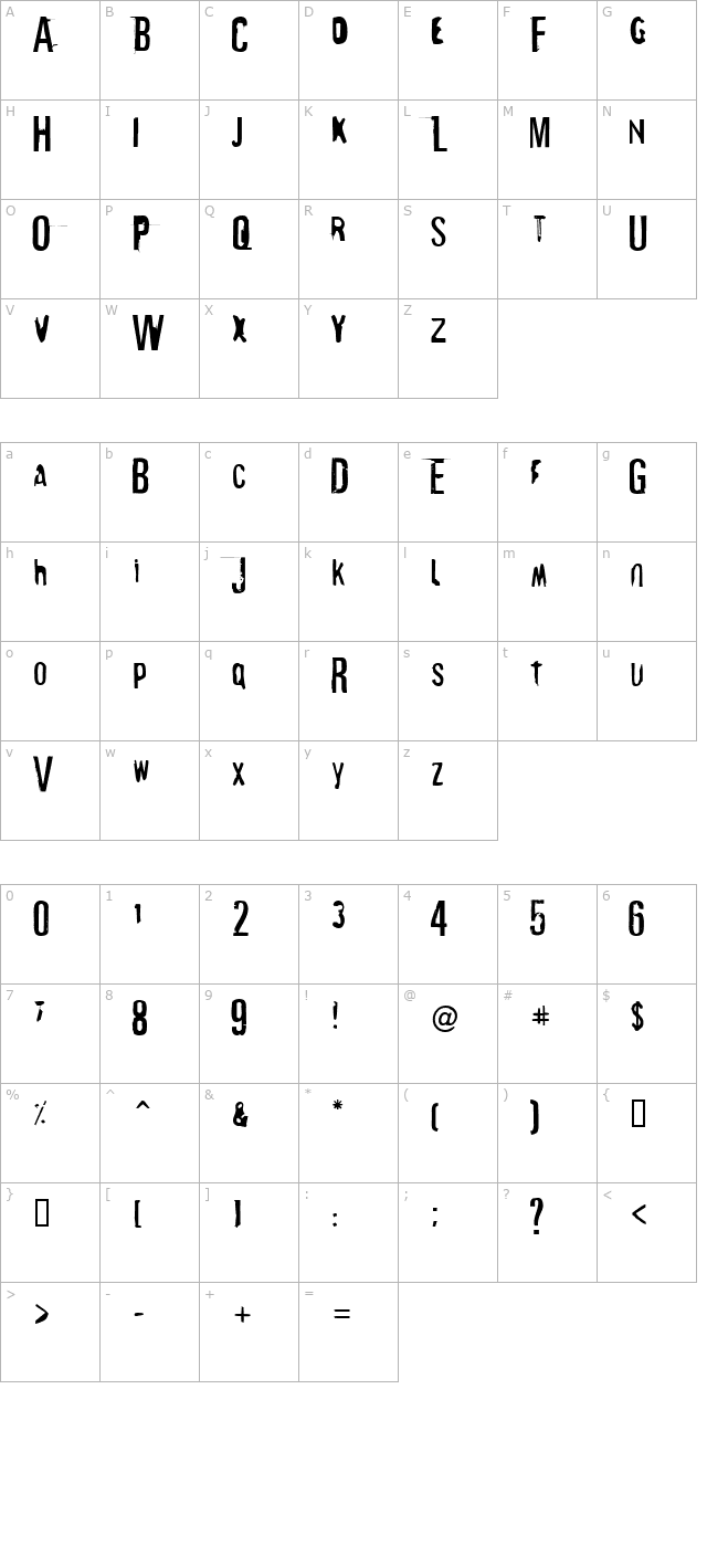 elmono character map