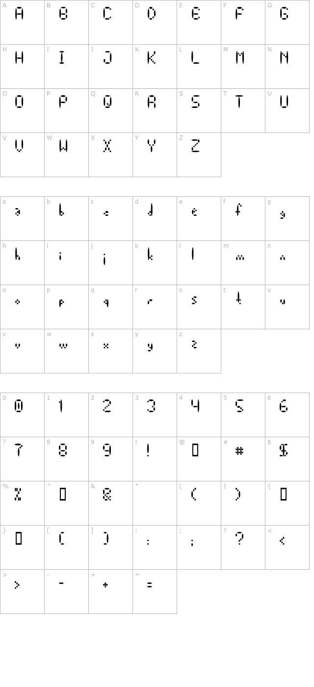 else character map