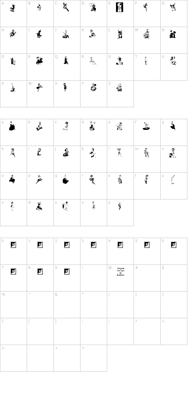 elvgren-pin-ups character map