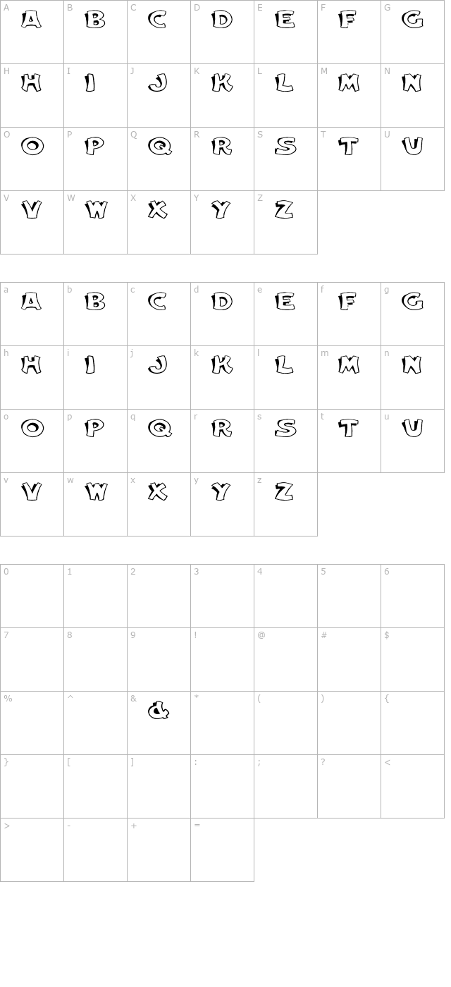 elwood-wd character map