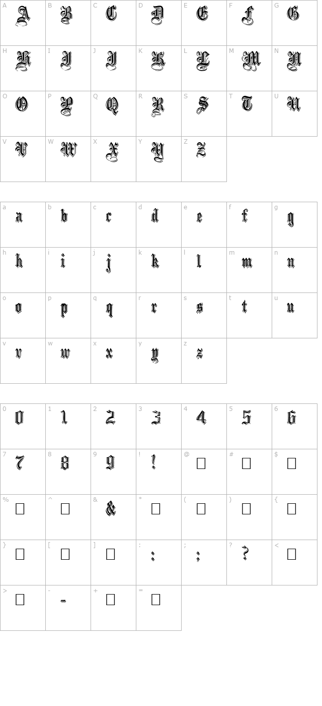 EmbossedBlack Normal character map