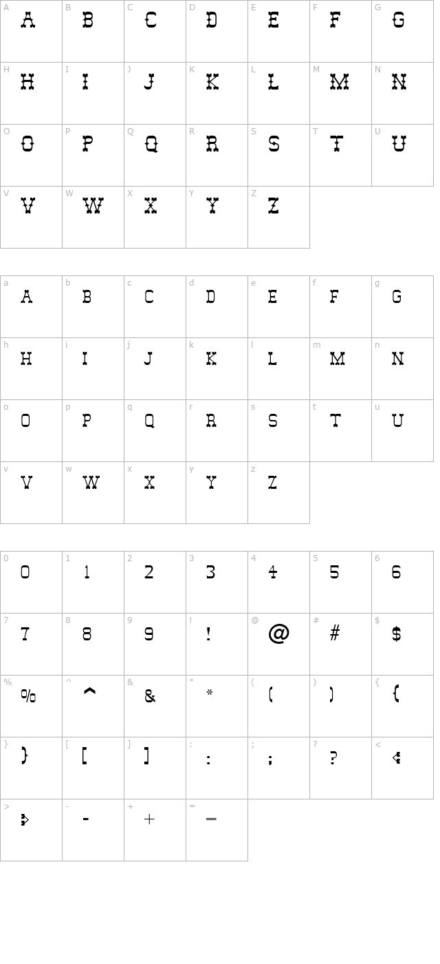 EmelyBecker character map