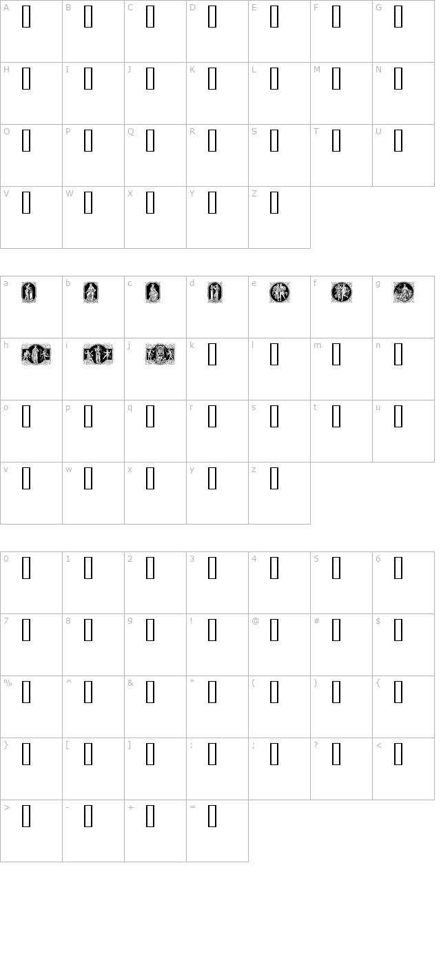 en-klassisk-maaned character map