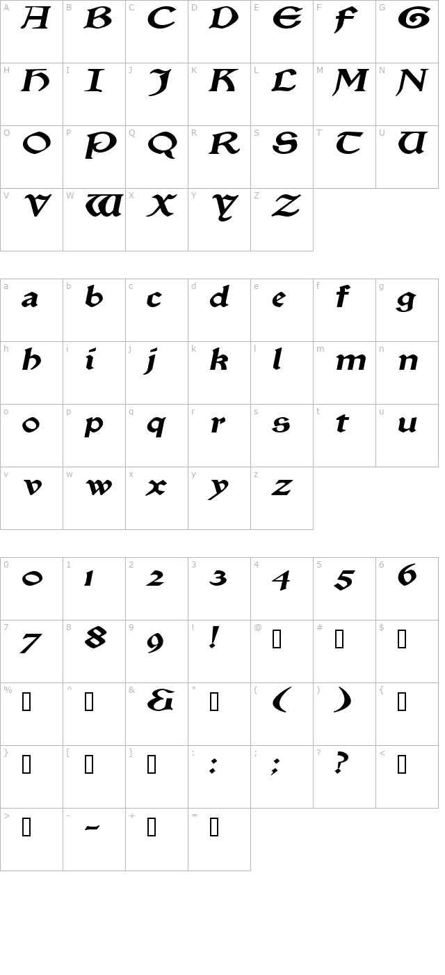 enchantmentextended-italic character map