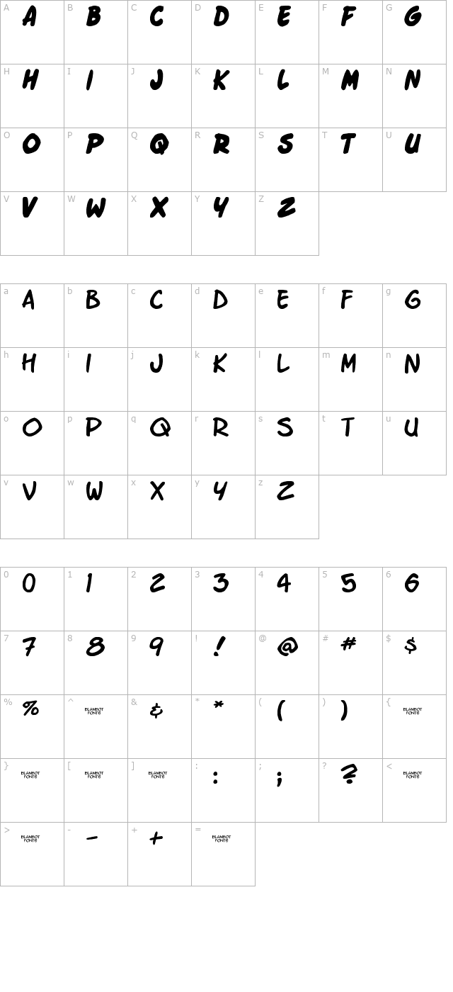 Enchilada character map