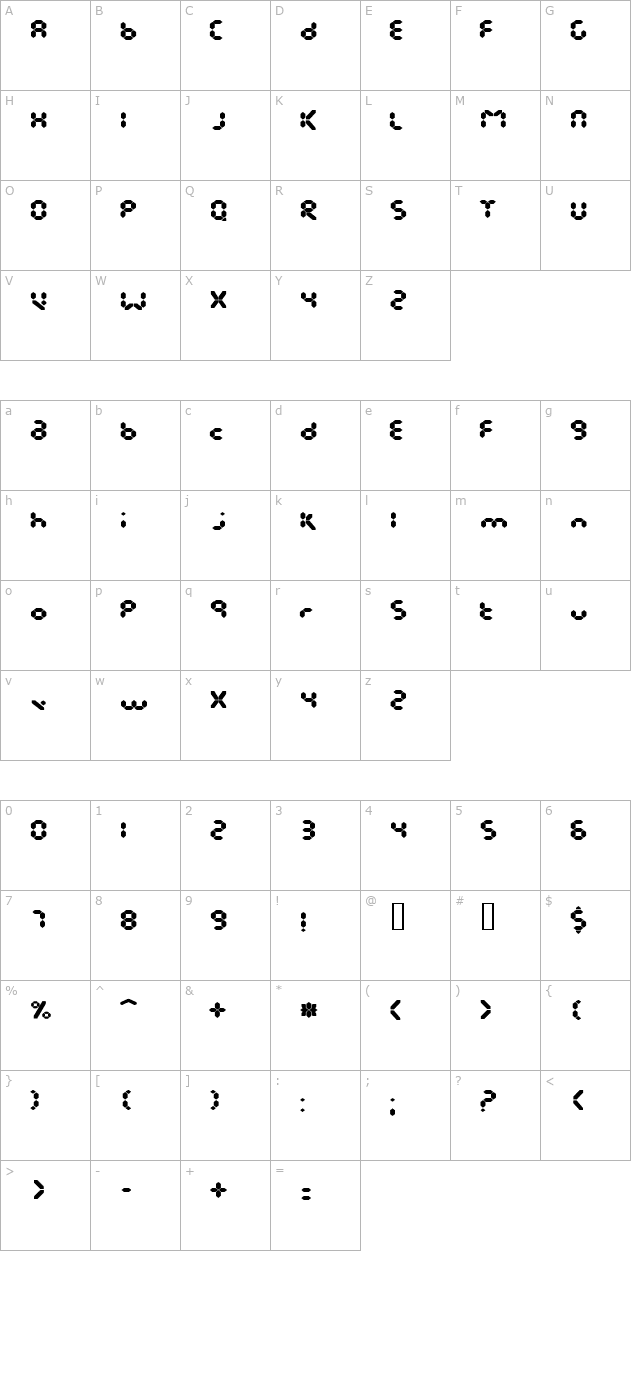 EndlessShowroom Black character map