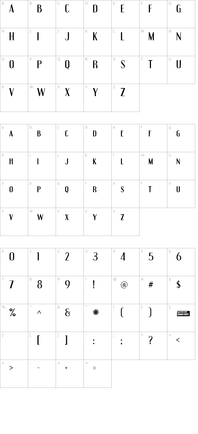 Engebrechtre character map