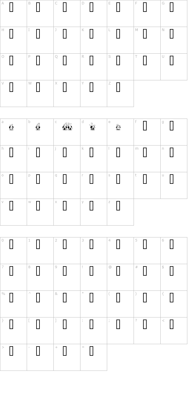 engle character map