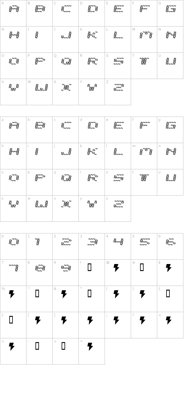 error 2000 character map