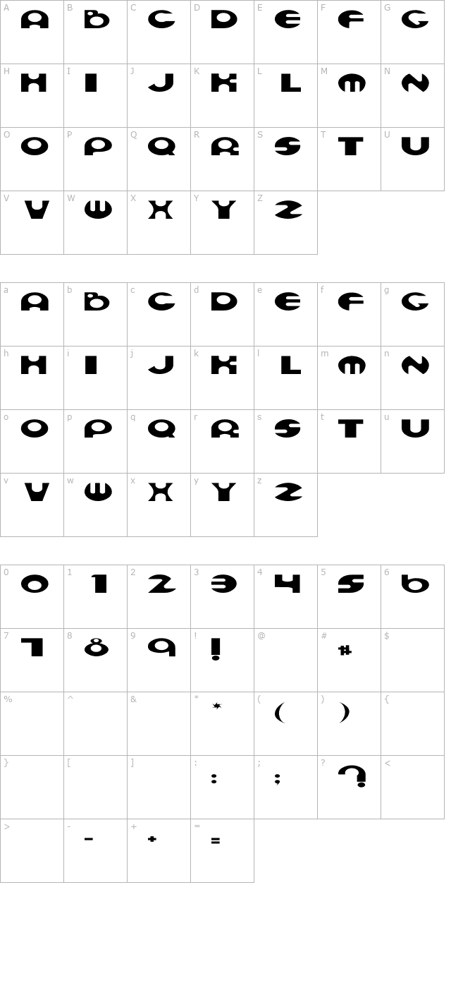 Espheres Ex character map