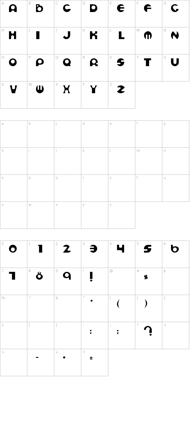 ESpheres character map