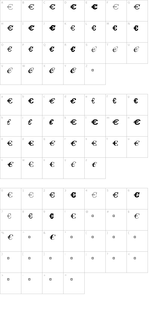 EuroC-Logo character map