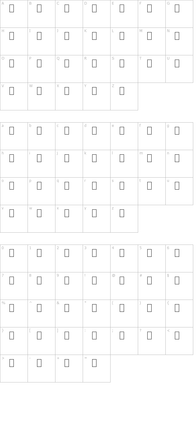 euroscript-becker character map