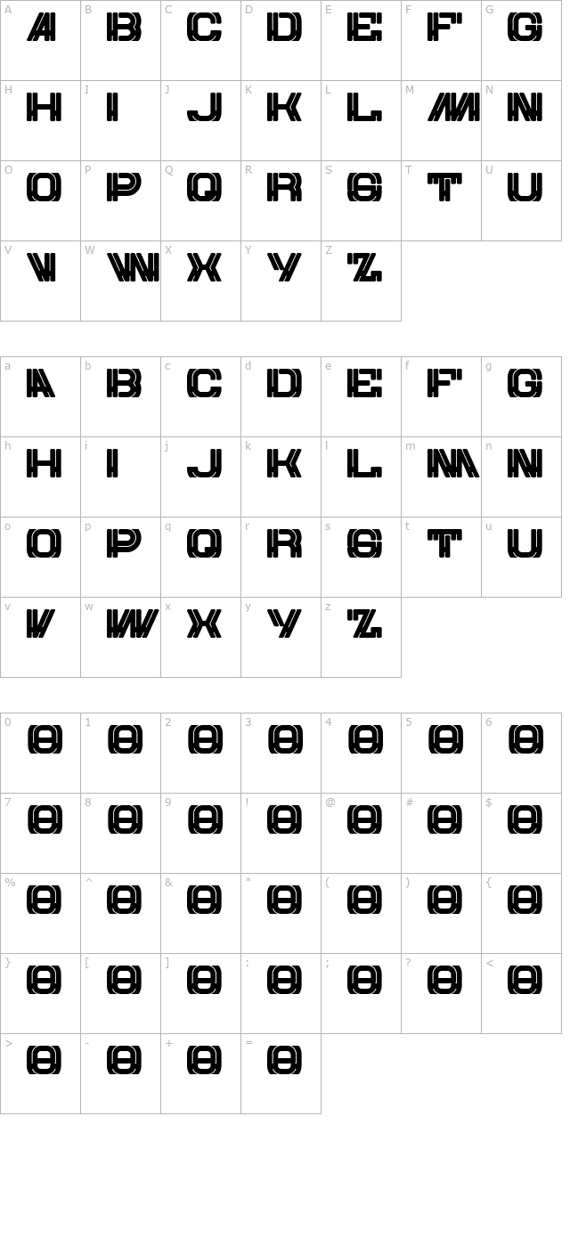 EUROW character map