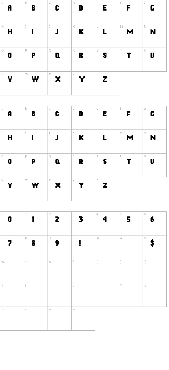 everette character map