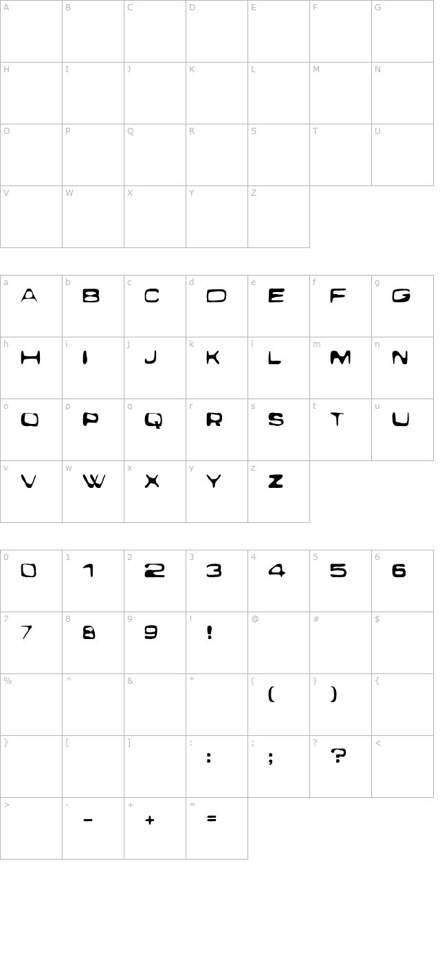 explo-plain character map