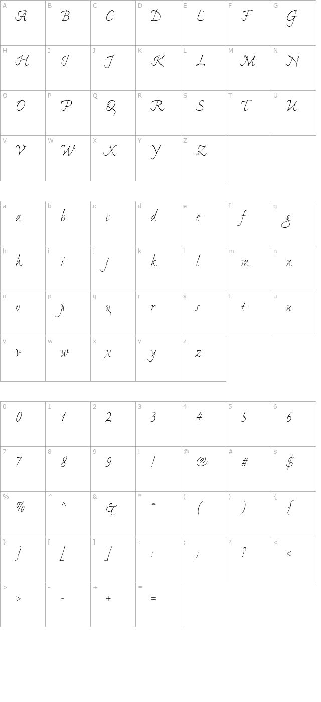 ExPontoPro-Light character map