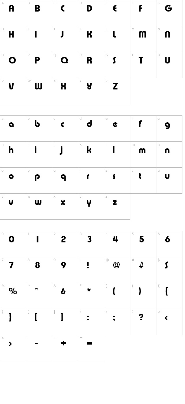 expressa-serial-extrabold-regular character map