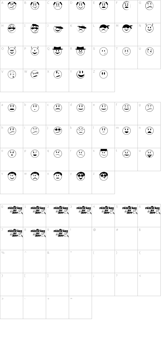 expressionism-jl character map