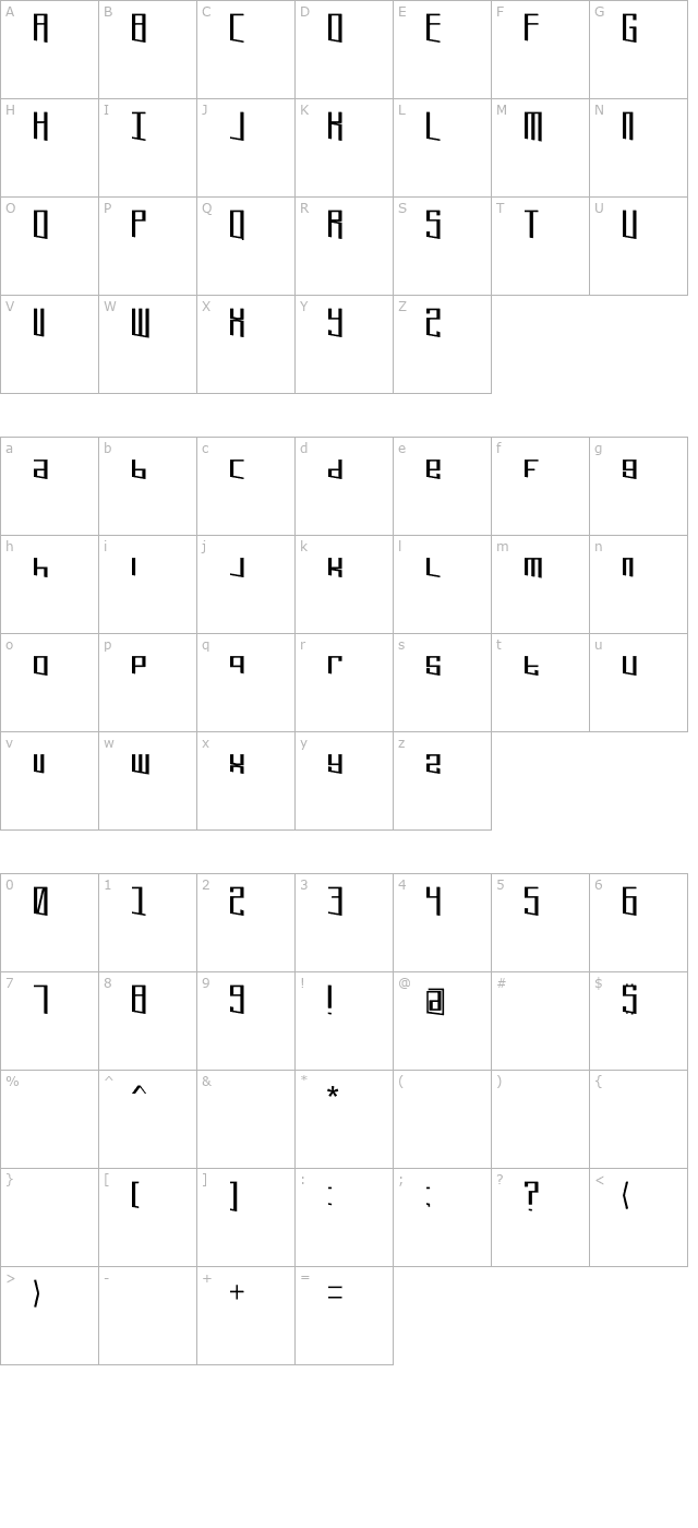 extremerefresh character map