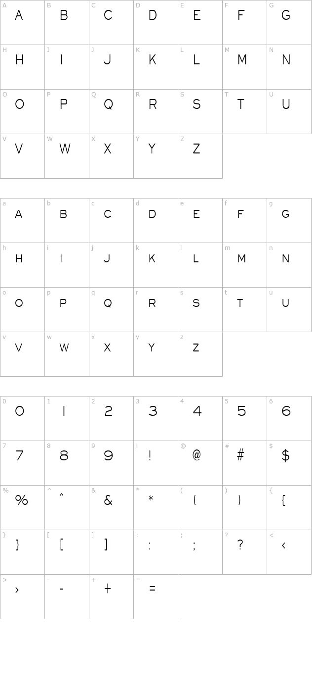 Eye glass Thin Normal character map