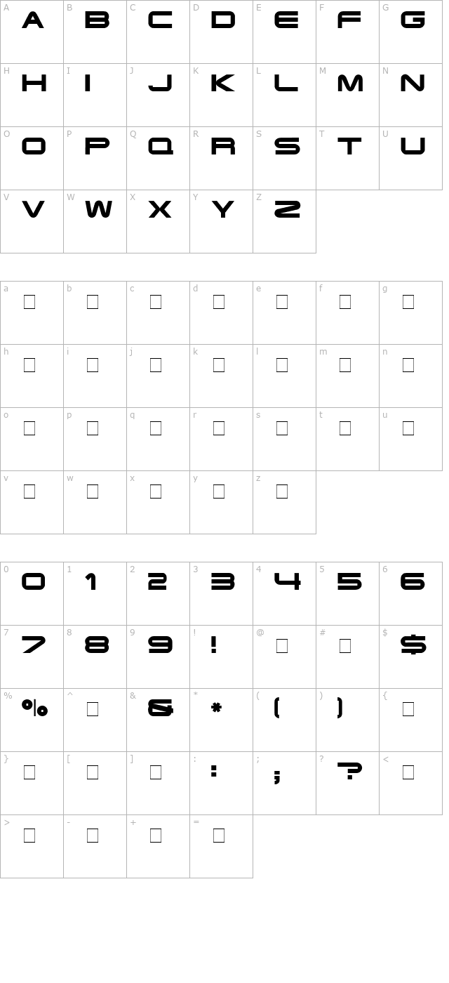 eyechart-display-caps-ssi character map