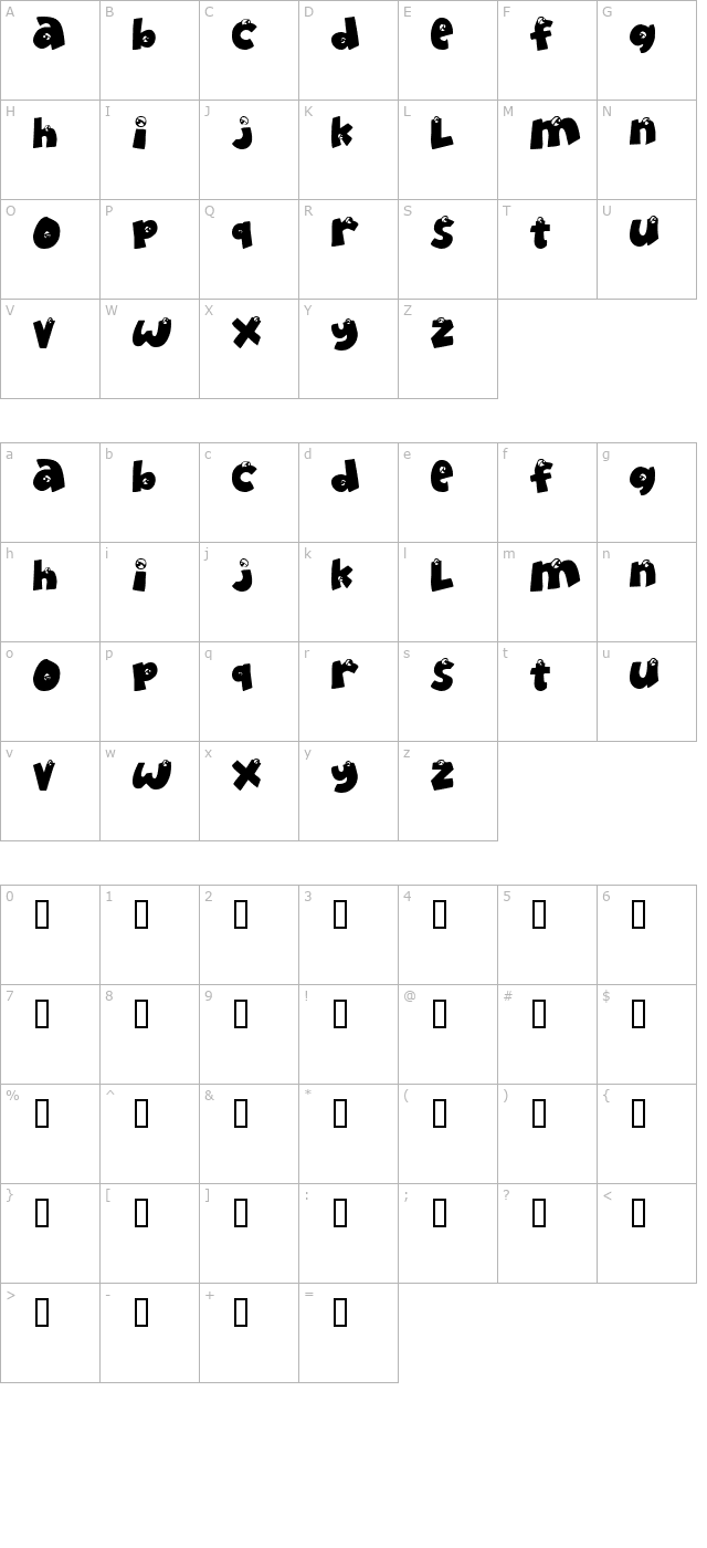 EyeOnlyHaveEyesForYou character map