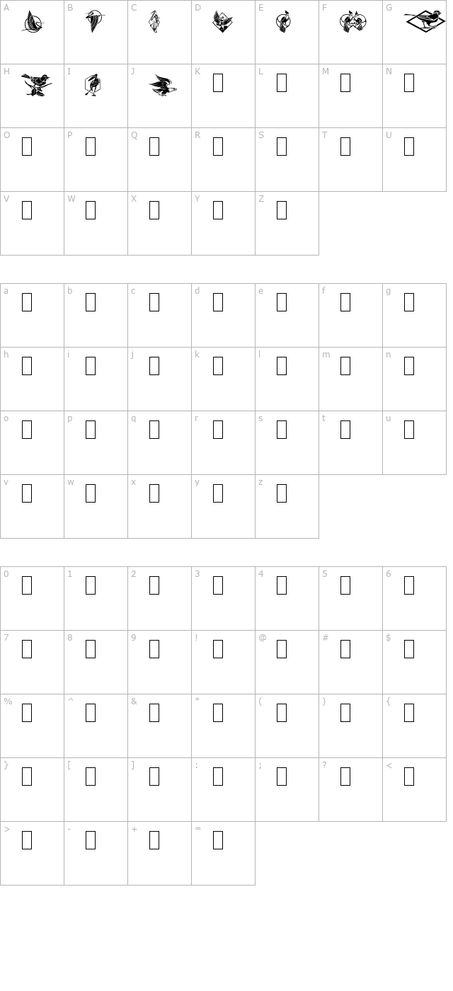 fabeldyr-2 character map