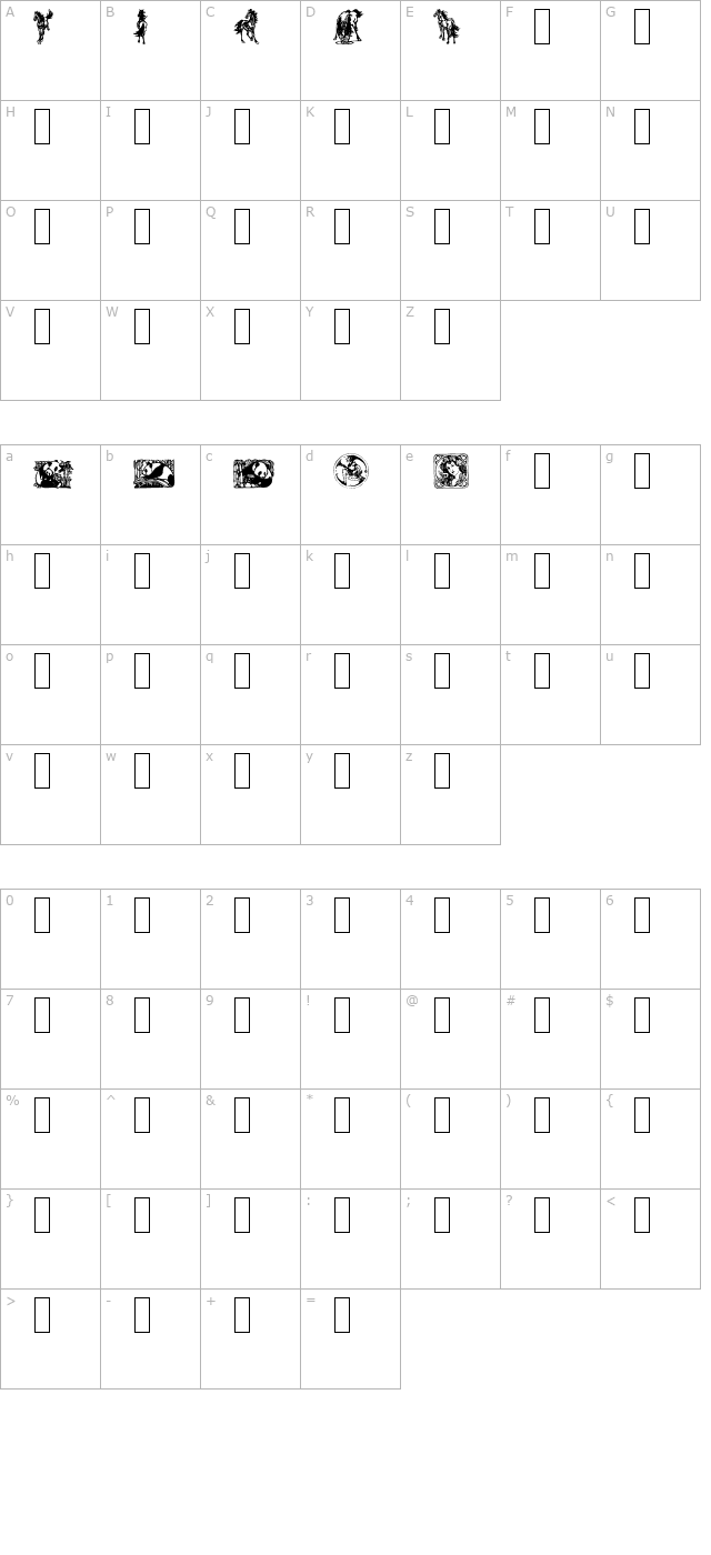 Fabeldyr 3 character map