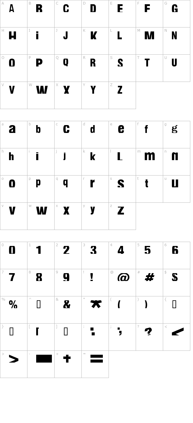 Fabianestem character map