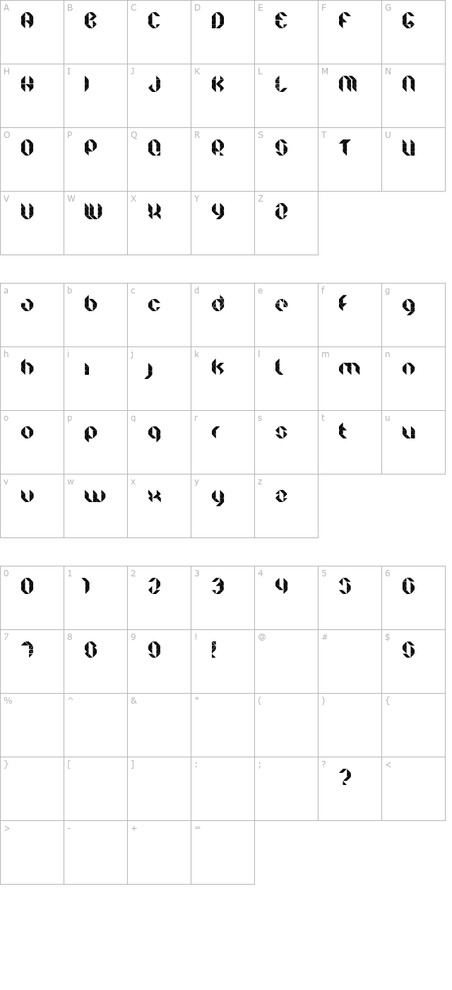 Facet Ultra character map