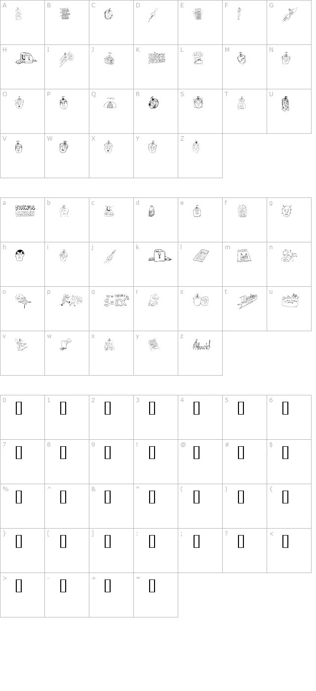 Fandom Dingbats character map