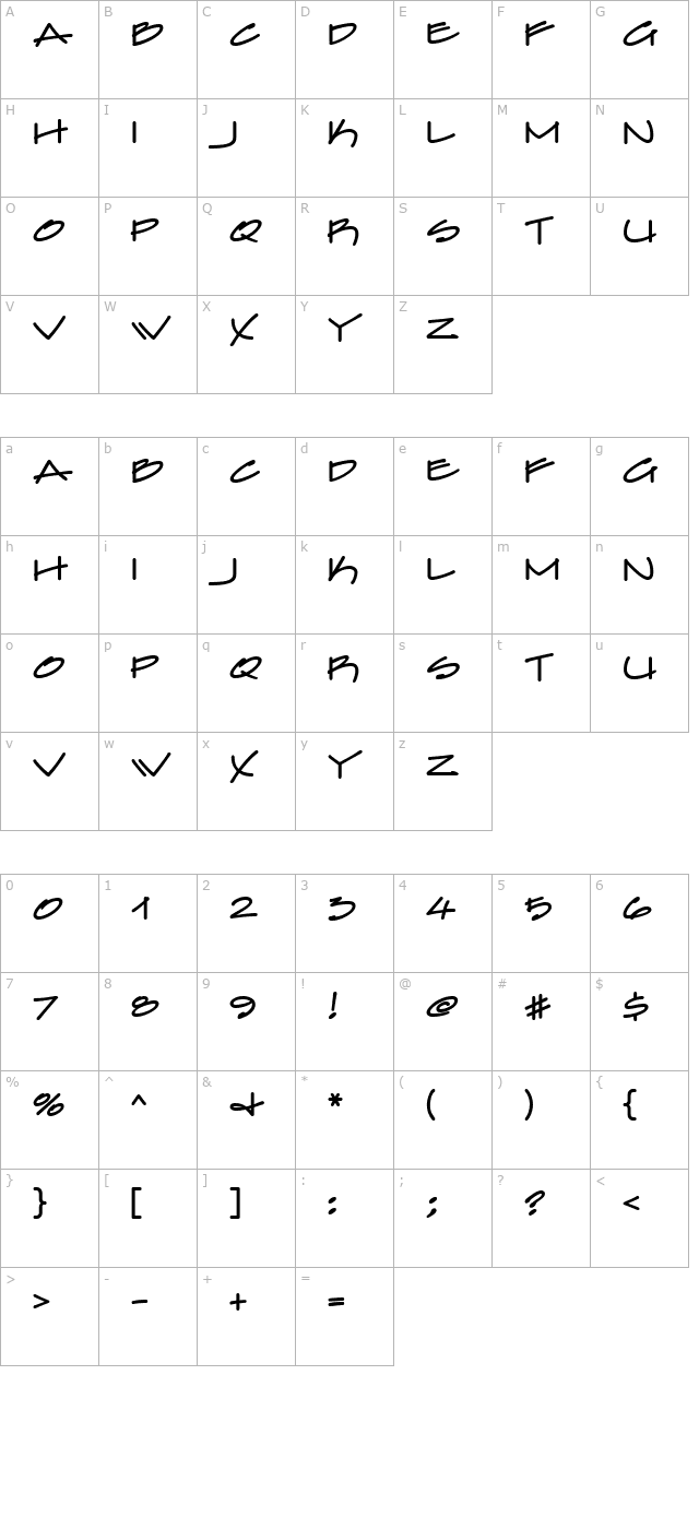 farfel-icg-felt-tip character map