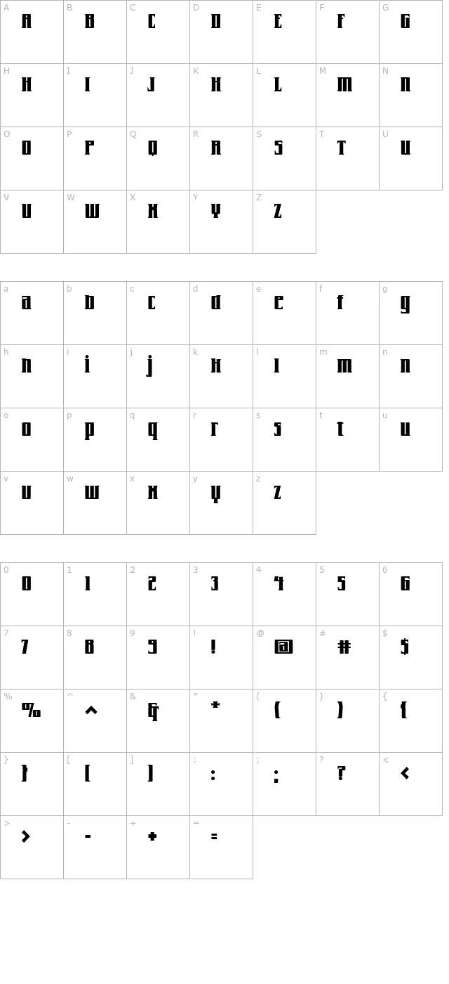 farrier-icg-black character map